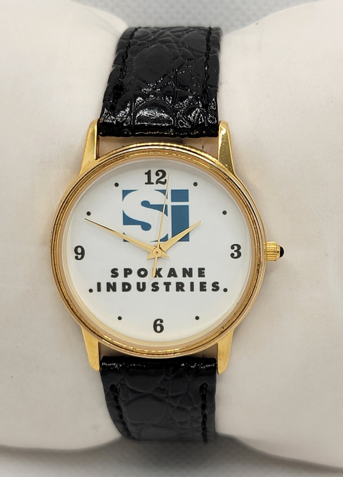 Mens Image Watches Inc. California SI Spokane Industries Black Leather Watch F6