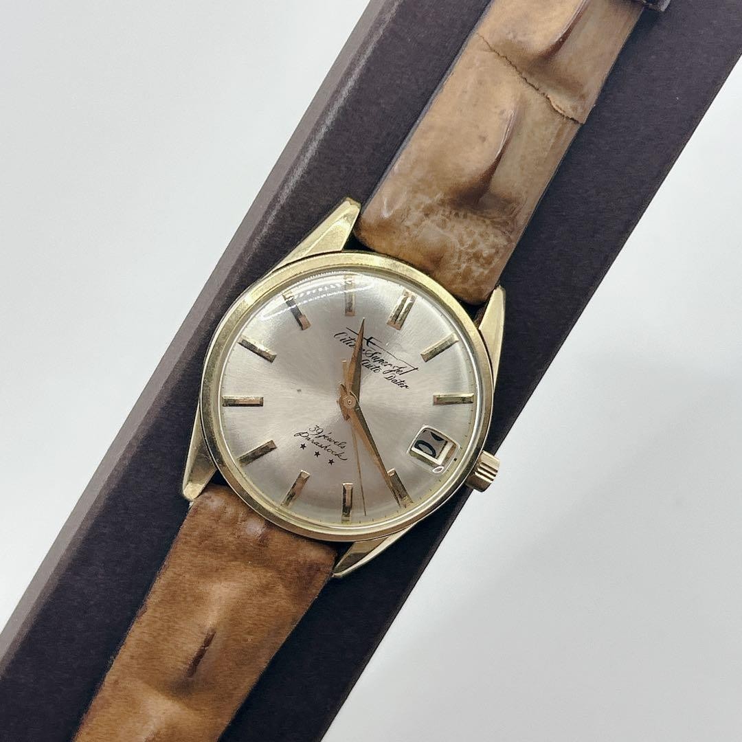 Citizen Super Jet Auto Dater Automatic Watch 39 Jewels 14K Gold Filled Vintage