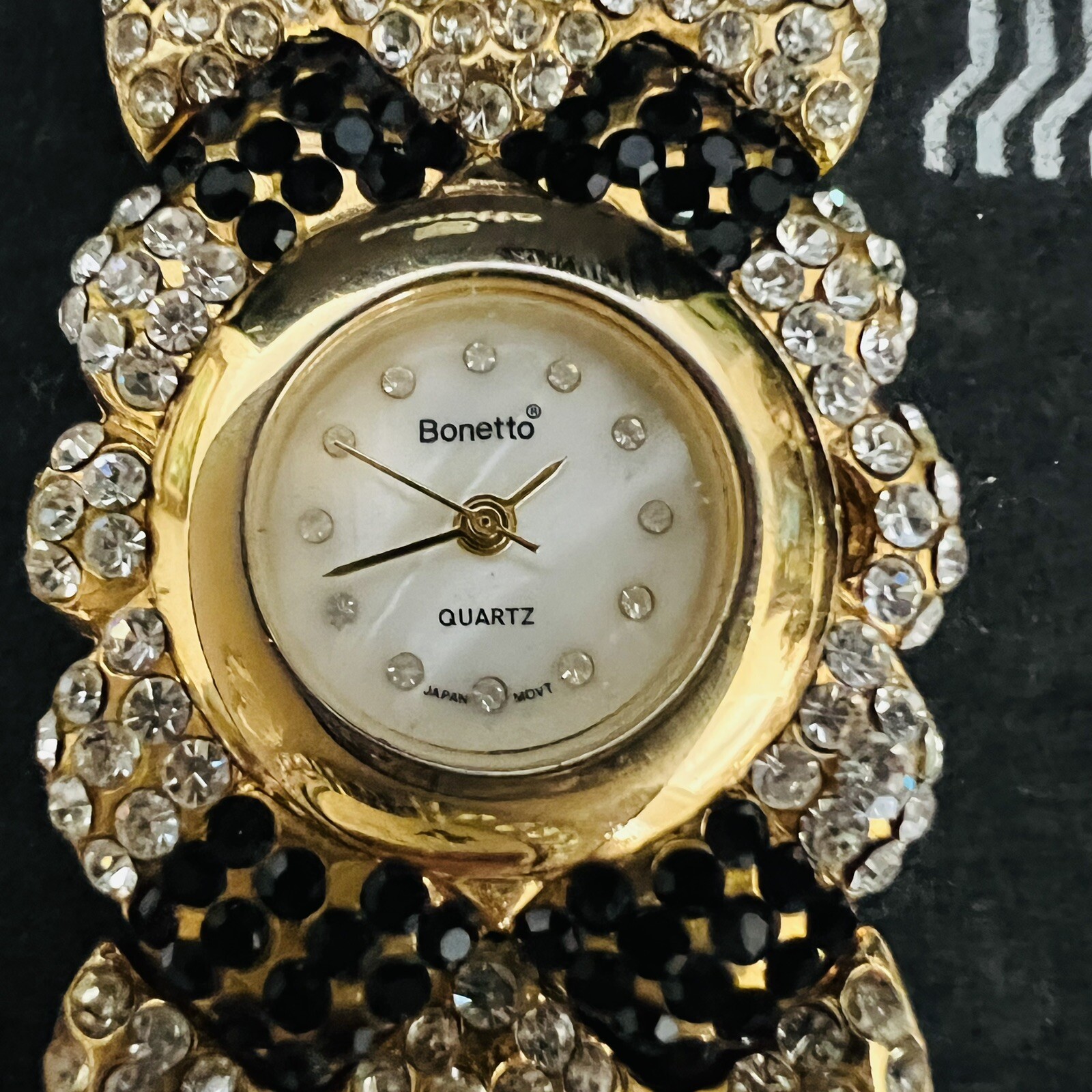 Bonetto Vintage Rhinestones Ladies Watch W/ Box