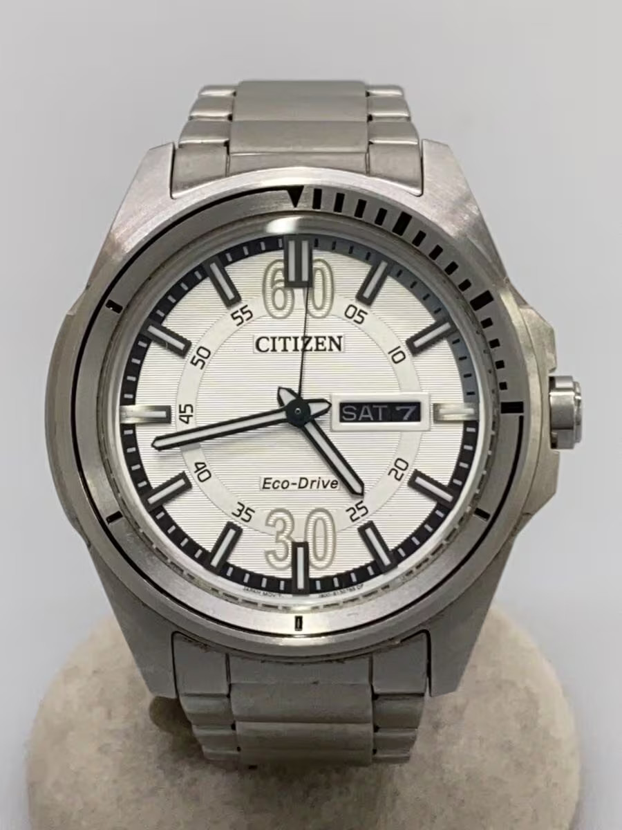 CITIZEN Automatic Watch Analog Stainless WHT SLV SS j800 s091322
