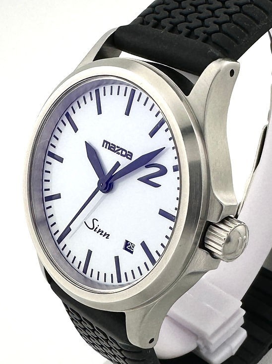 Sinn 656 Mazda 2 Limited Edition on Rubber Strap Date Automatic Steel 38.5mm
