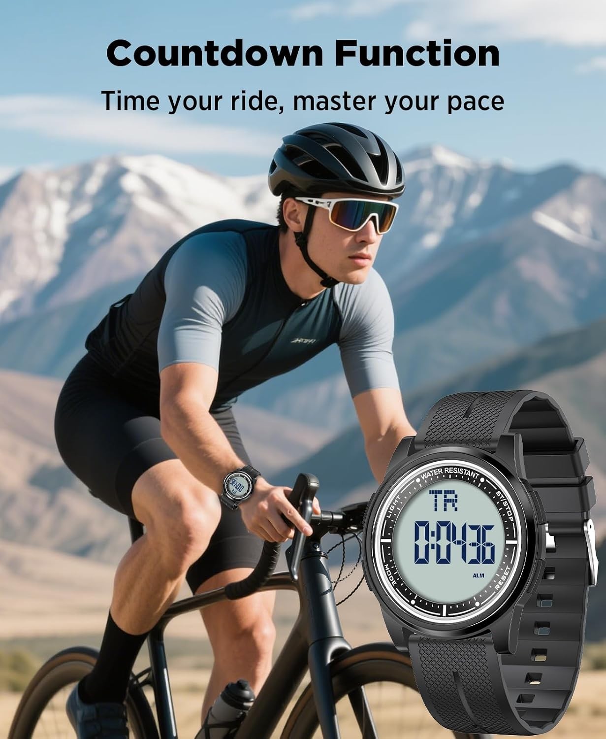 Modern Digital Watch for Active Lifestyles: 50M Waterproof & Lightweight Comfort