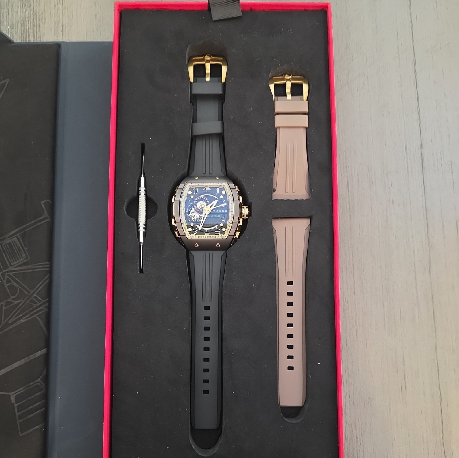 Nubeo Brown & Gold Magellan Automatic Limited Edition 212/300 Complete with Box