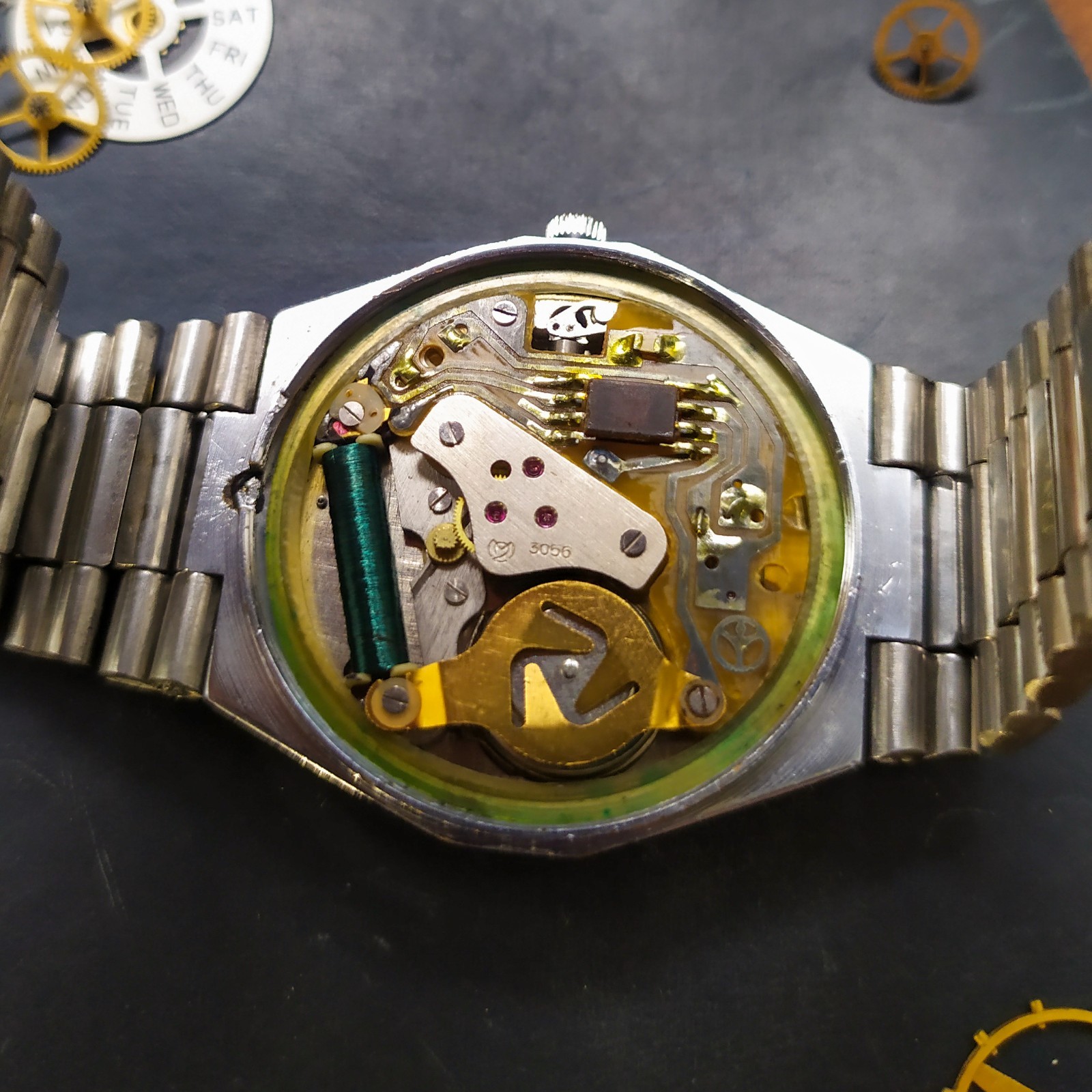 Watch Slava Quartz USSR 3056 Vintage men’s wrist watch Soviet watch