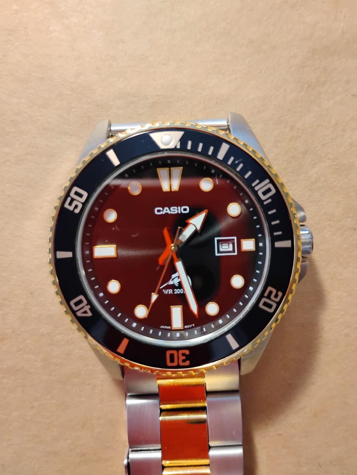 Casio Duro Marlin MDV106 Black and Gold