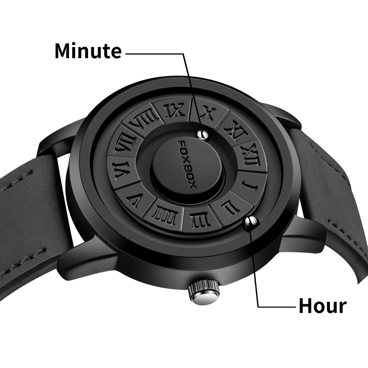 Men’s Watch Quartz Scrolling Bead Magne 3ATM Waterproof Luxury Sport Wristwatch