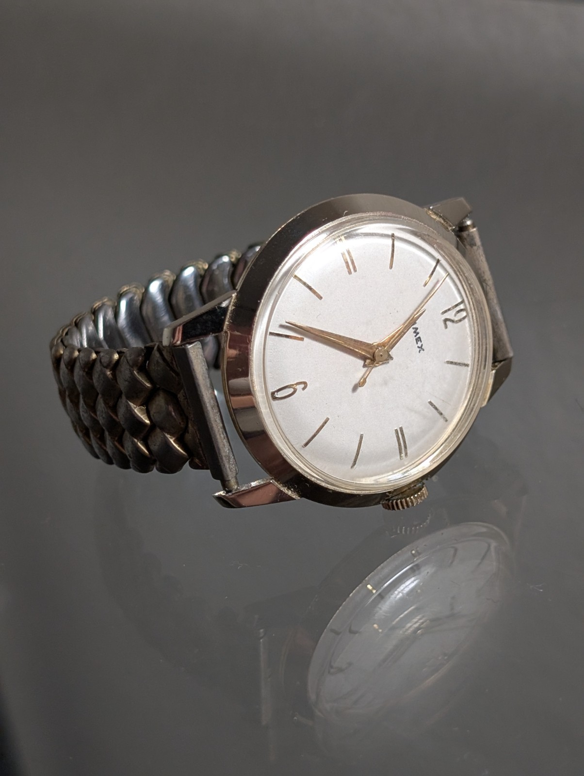 RARE VINTAGE TIMEX ALUMINIUM WRIST WATCH 34.6mm 18mm WORKING