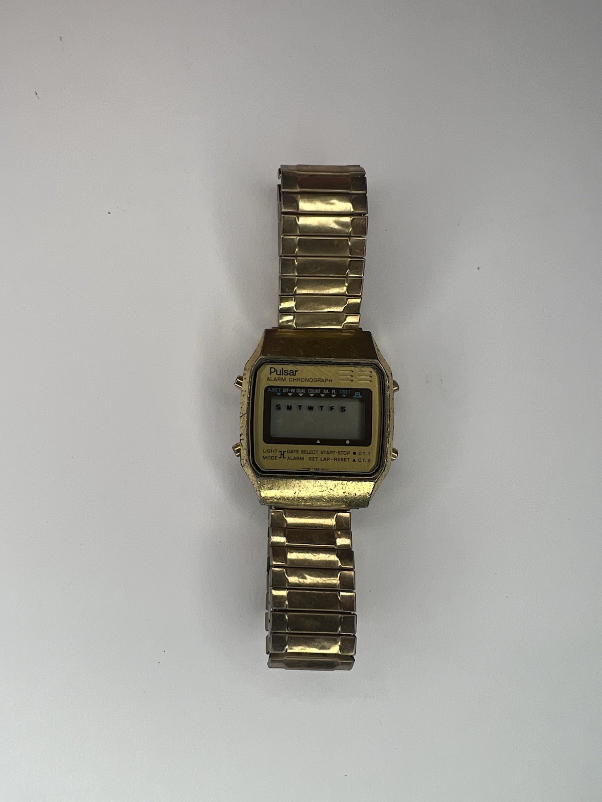 Vintage Pulsar Digital Alarm Chronograph Watch Y759-5019 **Not Tested**