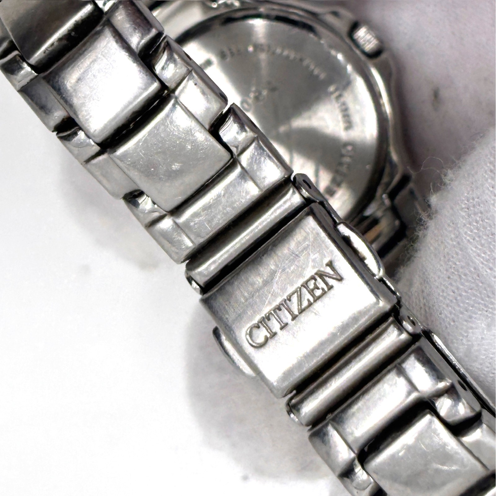 Citizen Quartz Ladies White Dial Orange Hand Stainless Steel Date New Battery