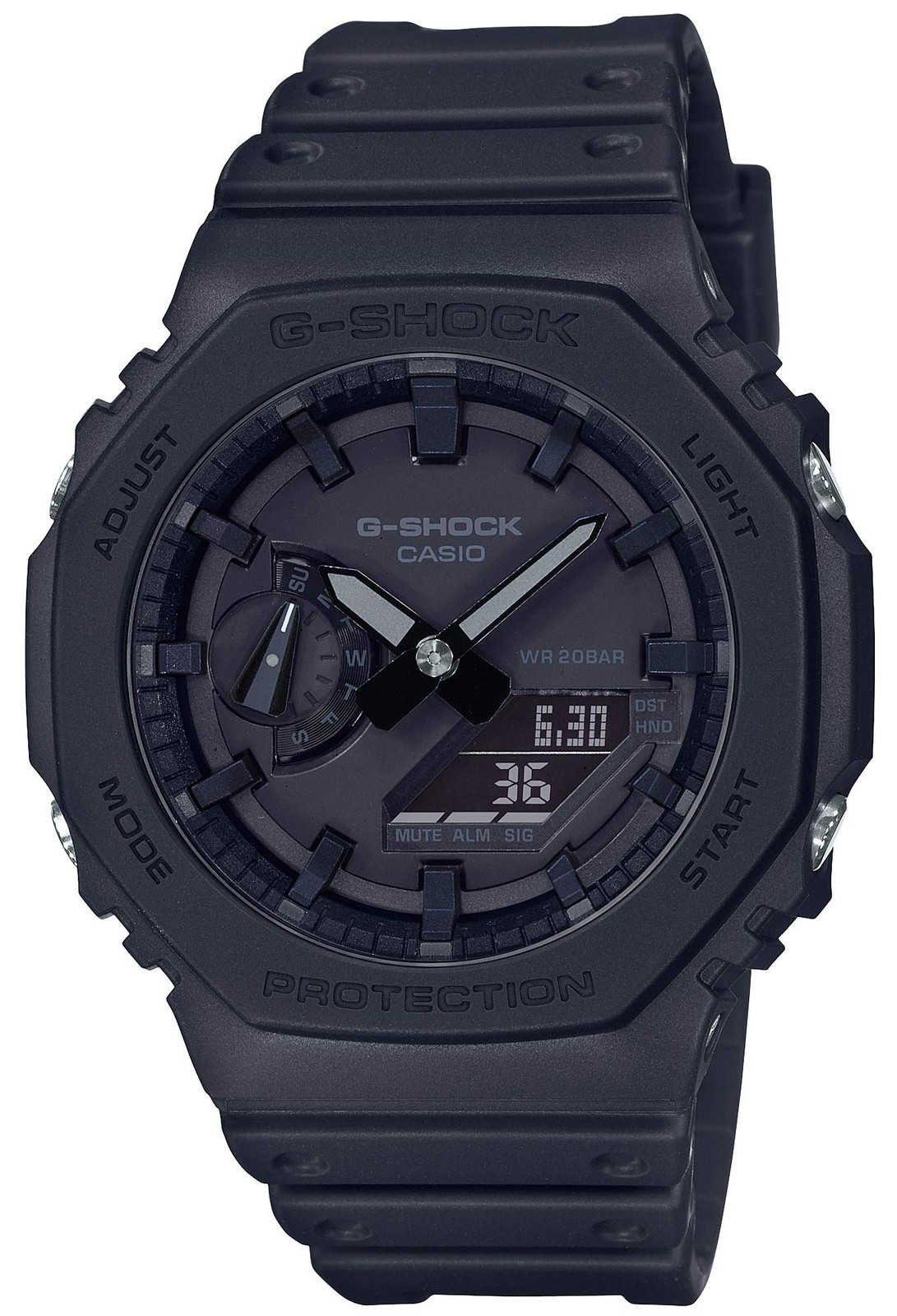 Unused CASIO G-SHOCK GA-2100-1A1JF Carbon Core Guard Black Men’s Watch in Box