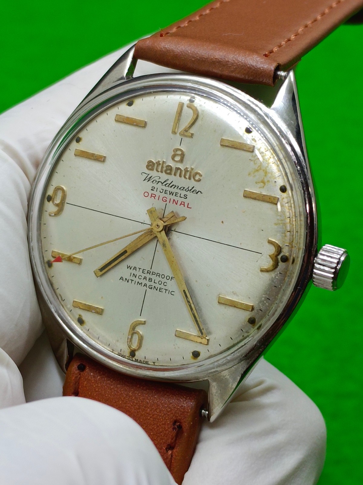 vintage Atlantic Worldmaster Original watch 21 Jewels Mechanical Manual