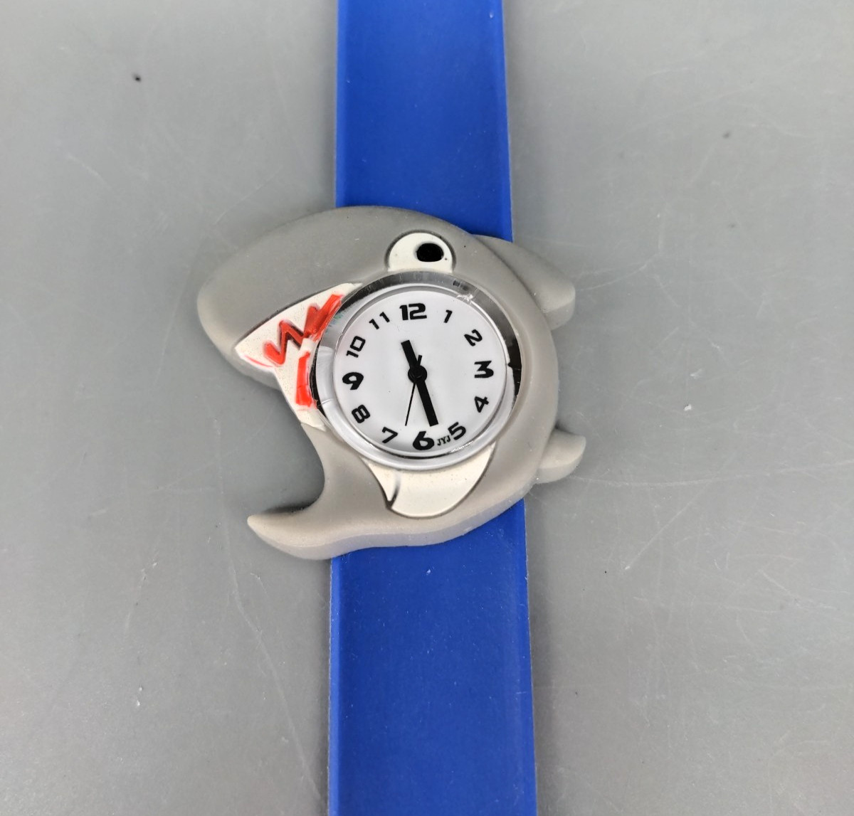 Quartz Slap Bracelet SHARK WATCH -Analog Numbered Dial- Working with new Battery