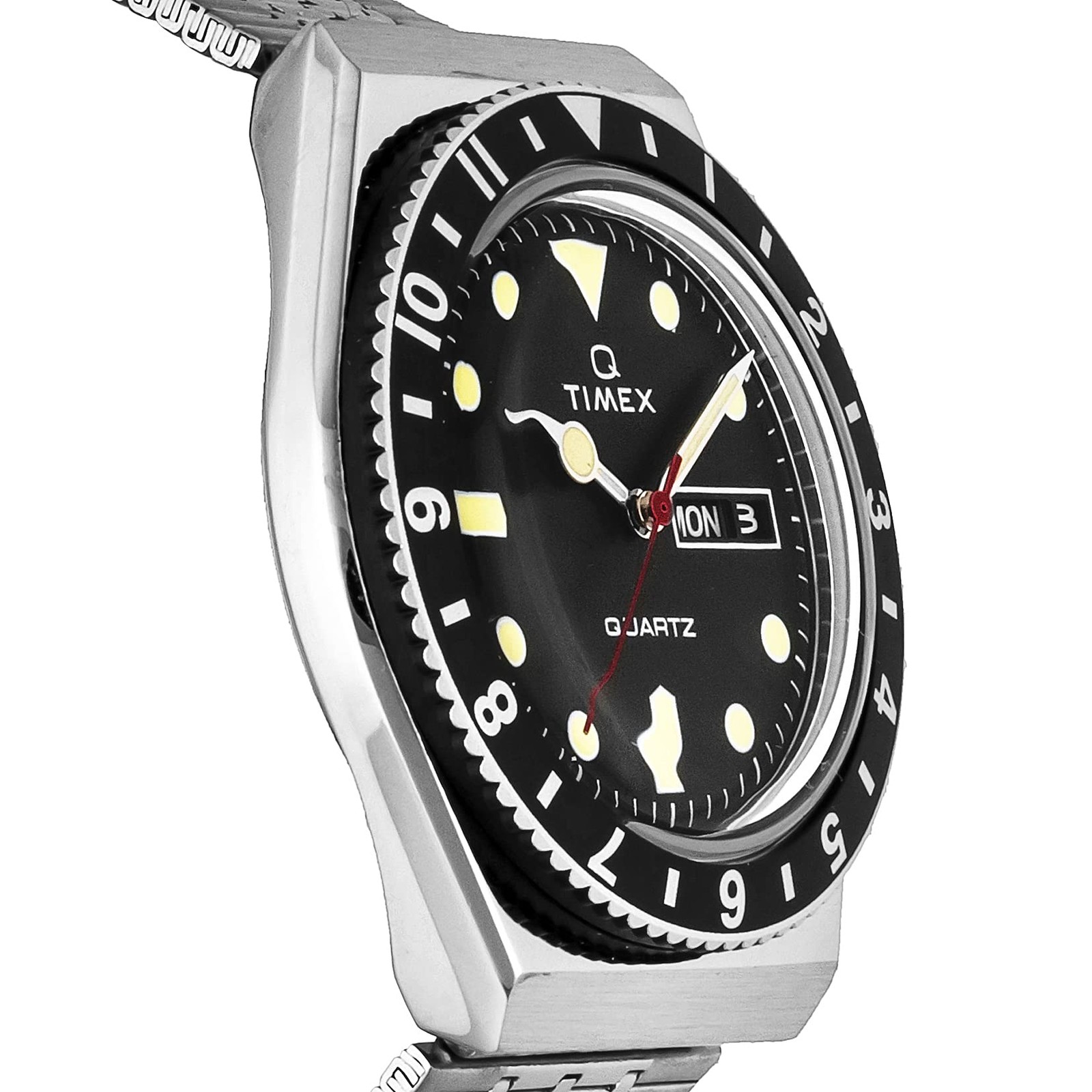 TIMEX Q TIMEX TW2U61800 Black Stainless Steel Quartz Men’s Watch New in Box