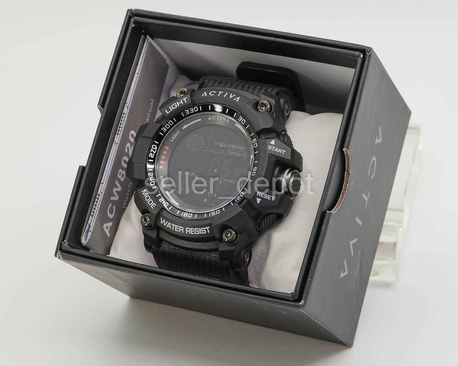 NEW Activa X Invicta Digital Men’s Watch 56mm Black ACW8020-001