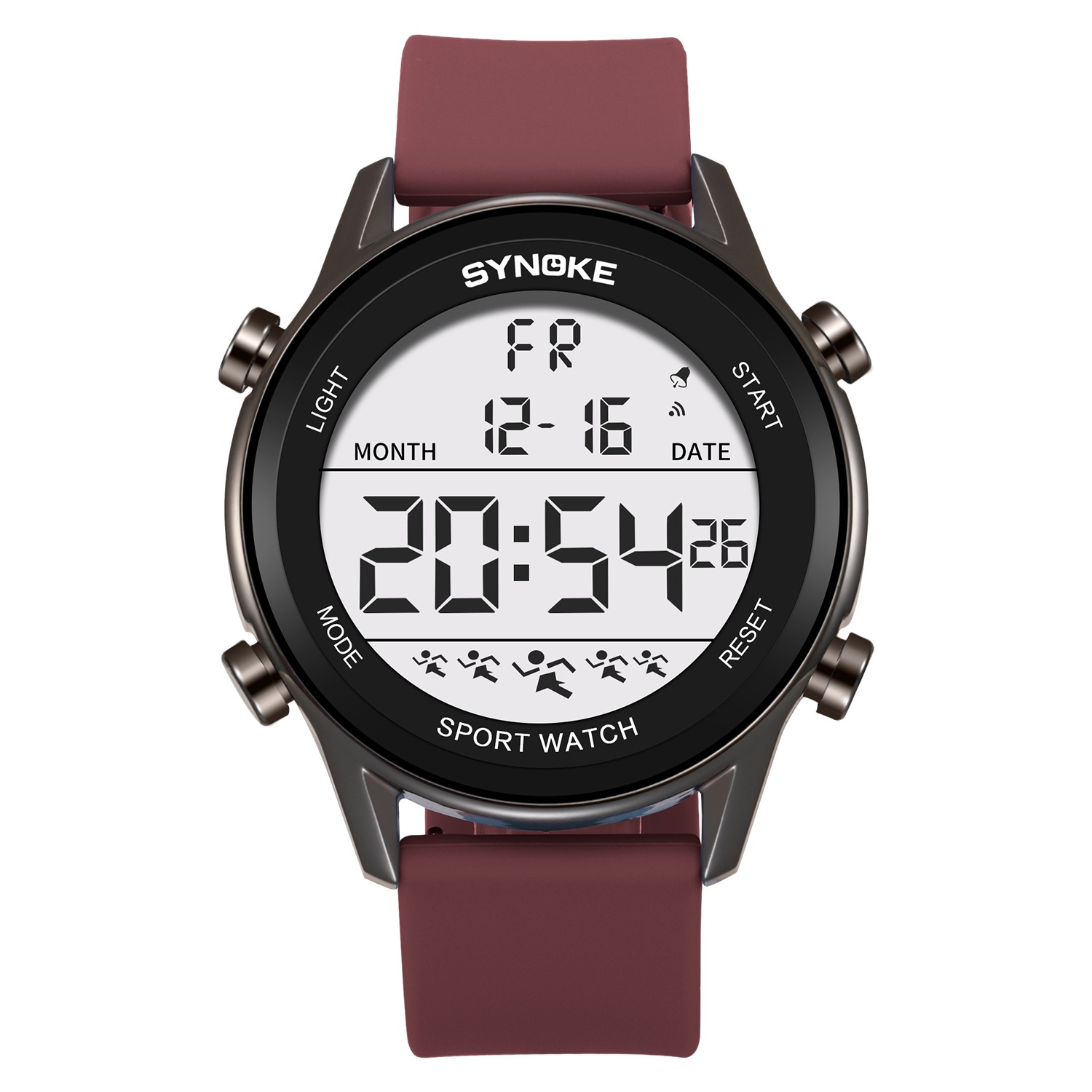 Men Sport Multifunction Waterproof Large Screen Display Luminous Watch Xmas Gift