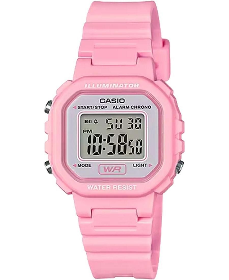 CASIO Child Digital Quartz Casual Watch Classic Dress Pink Dial Waterproof Recta