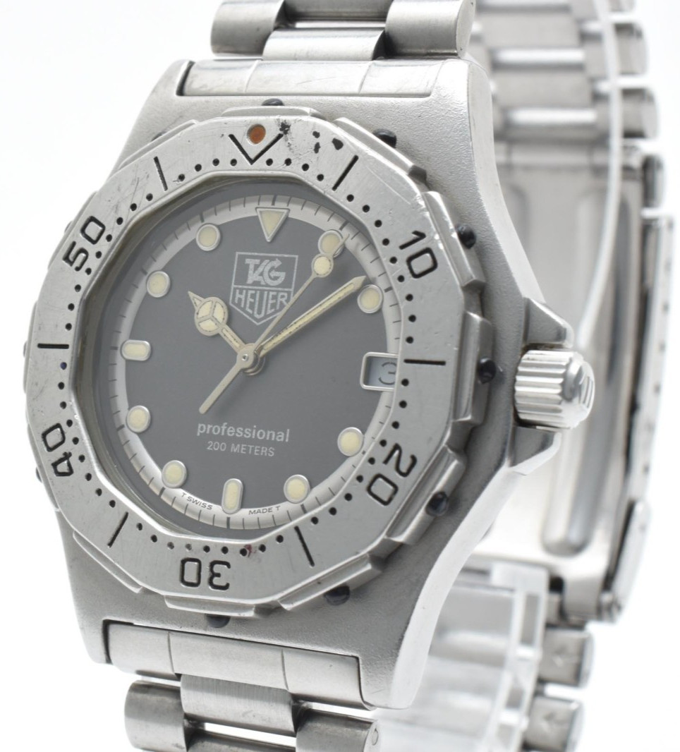 Vintage [Exc+5] TAG Heuer 3000 932.213 34mm Black Dial Quartz Men’s Watch #3457