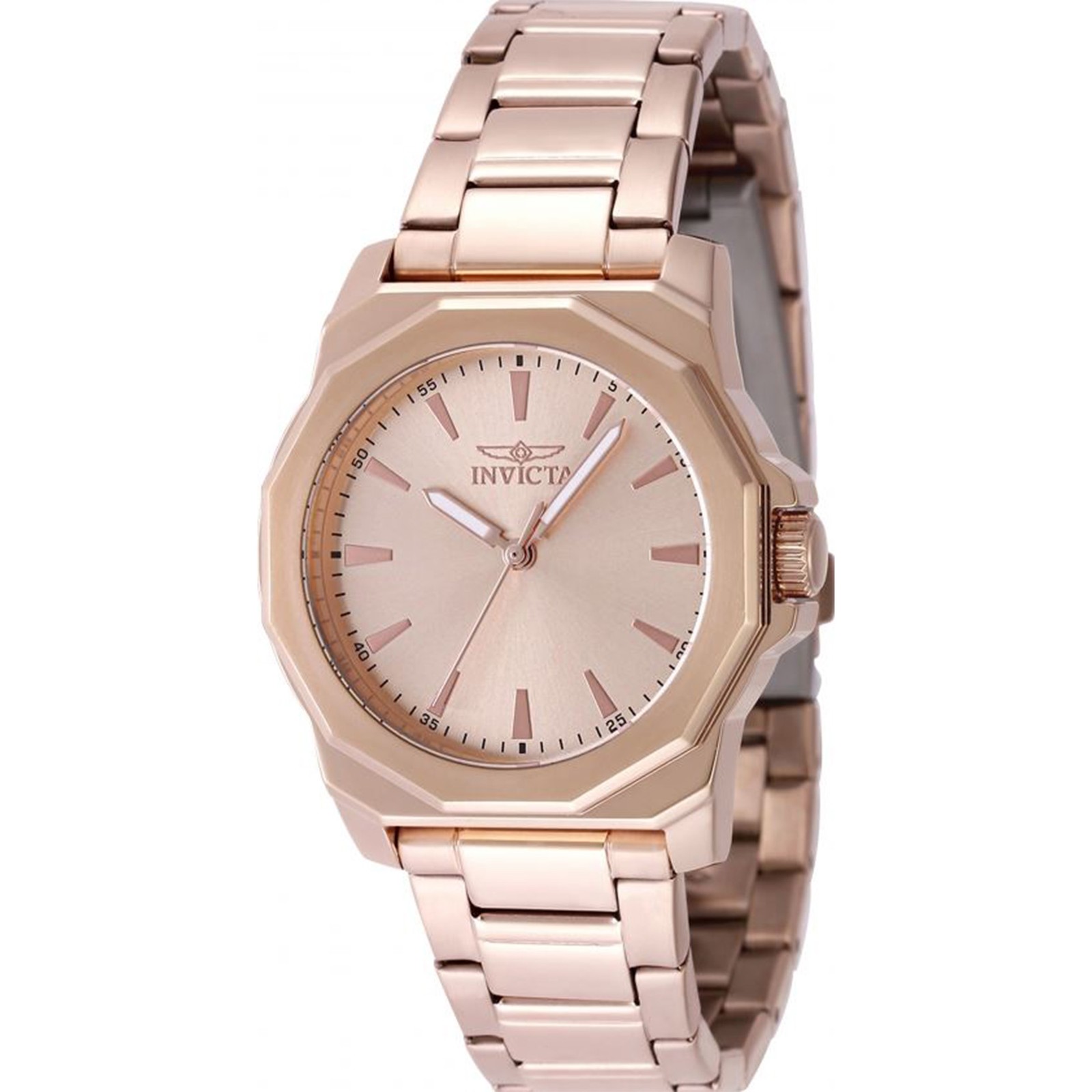 Invicta Women’s 49089 Speedway Quartz 3 Hand Rose Gold Dial Watch