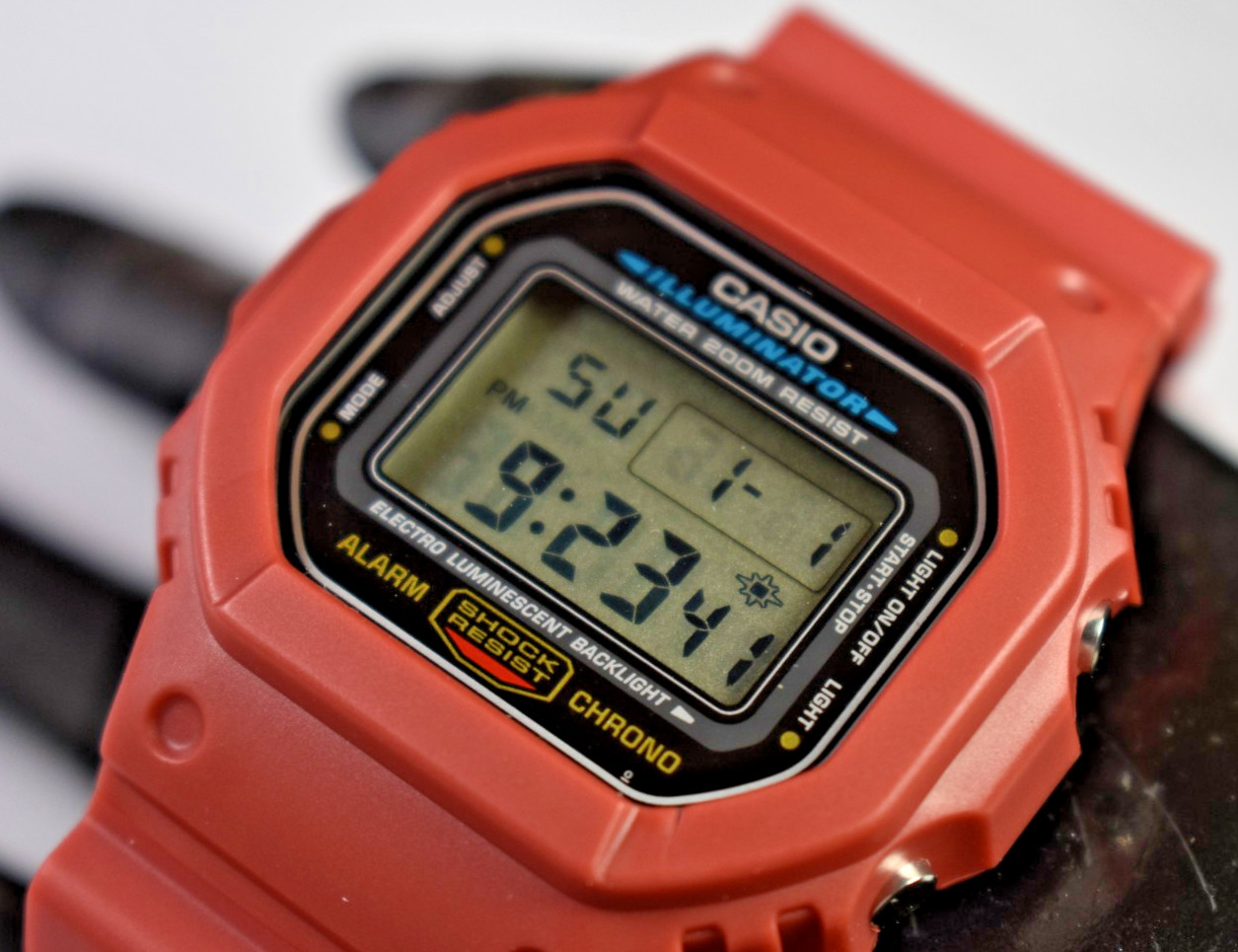 Modified Casio G-Shock DW-5600E (1545) Digital Men’s Burgundy Watch