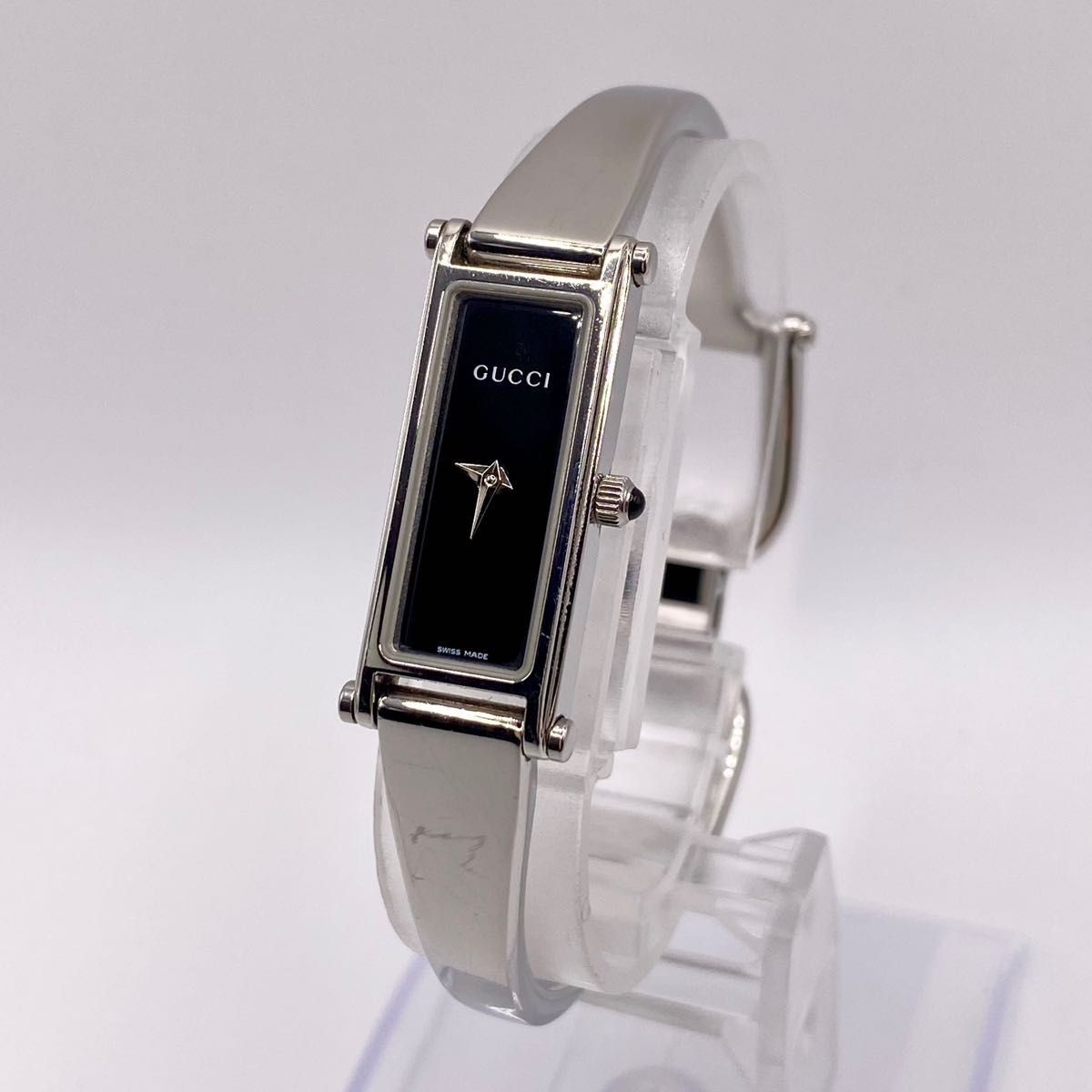 GUCCI QZ Boxed Square 1500L Black Dial Ladies Watch