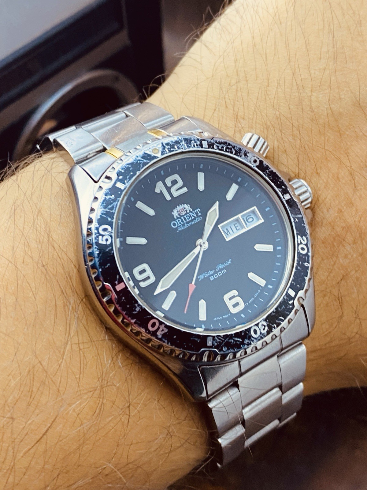 ORIENT Watch MAKO Automatic Mechanical Big Size Black Dail #7707