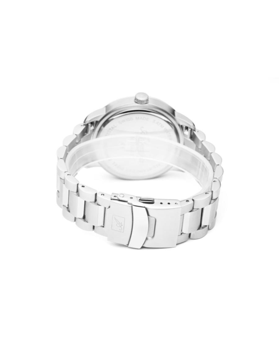 ADRIATICA Men Quartz Casual Watch Classic Dress Silver Dial Waterproof Swiss