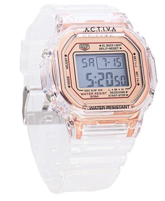 🔥 Activa Retro X Invicta Men’s Digital Watch – 44.5mm. Transparent ACW424-006🔥