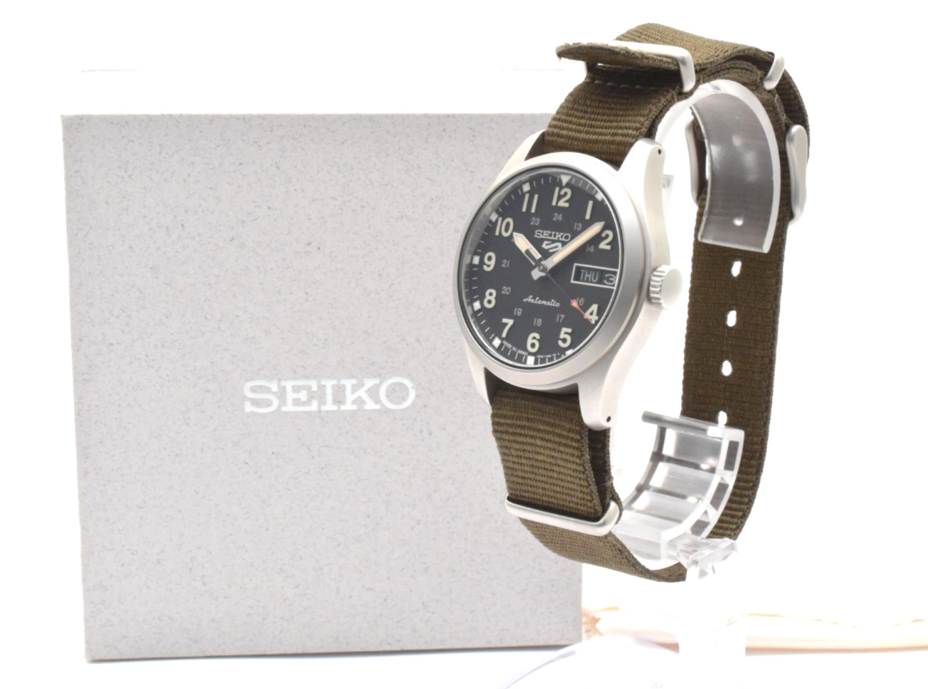 [Box] Seiko 5 Sports 4R36-13P0 Black Dial Automatic Men’s Watch JAPAN