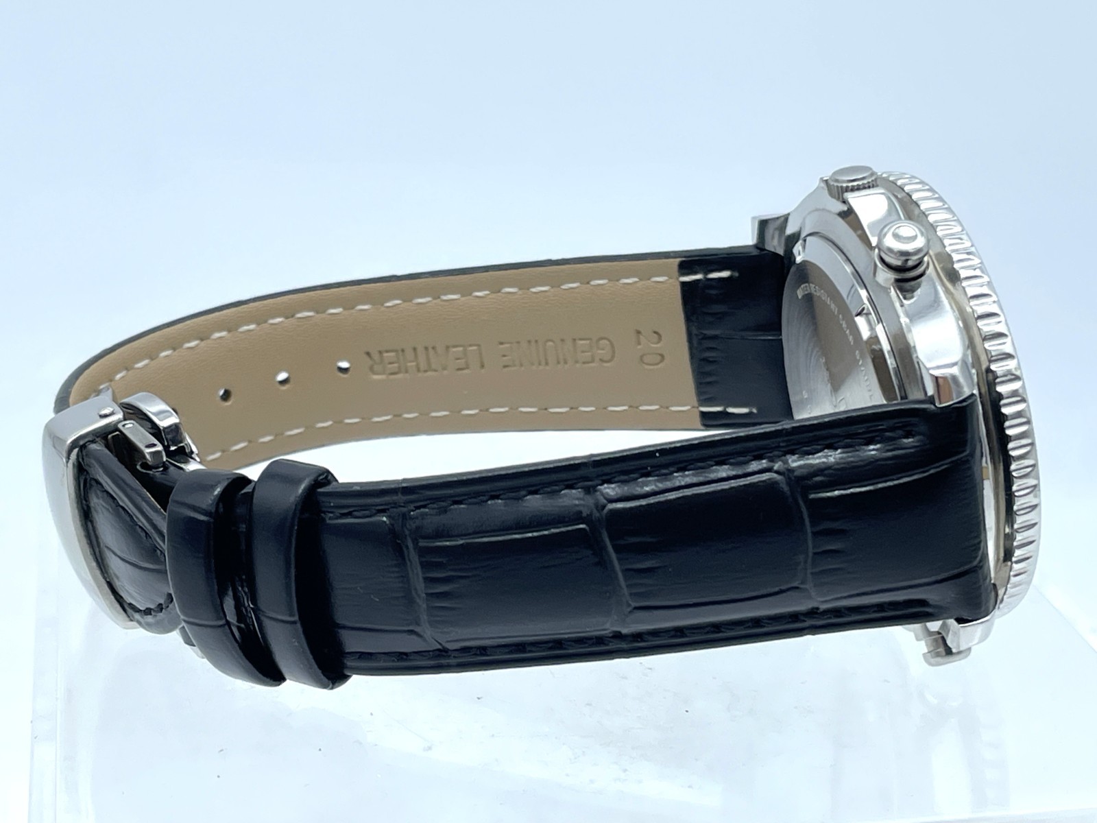 RARE SEIKO HONDA RACING Men’s Chronograph Watch Black Panda YM55-6A00 New strap