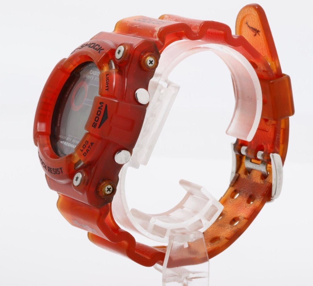 CASIO G-SHOCK Frogman GW-203K-4 Candy Red Irukuji 2003 Used Light Fault Japan