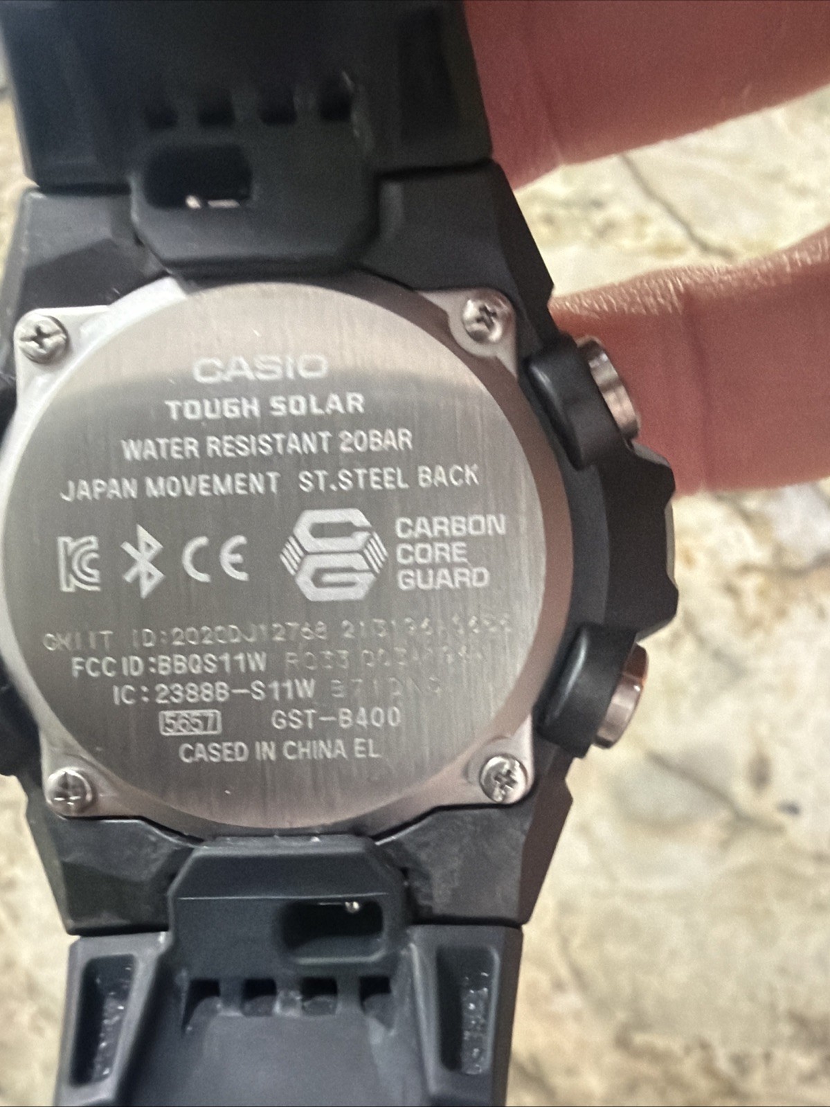 Casio G-Shock G-Steel GST-B400 Series 46.6 mm Stainless Steel Case with Black…