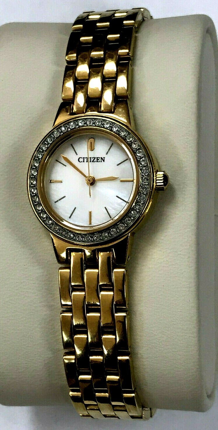 Citizen EJ6102-64D Crystals Gold-Tone Stainless Steel Ladies Quartz WARRANTY