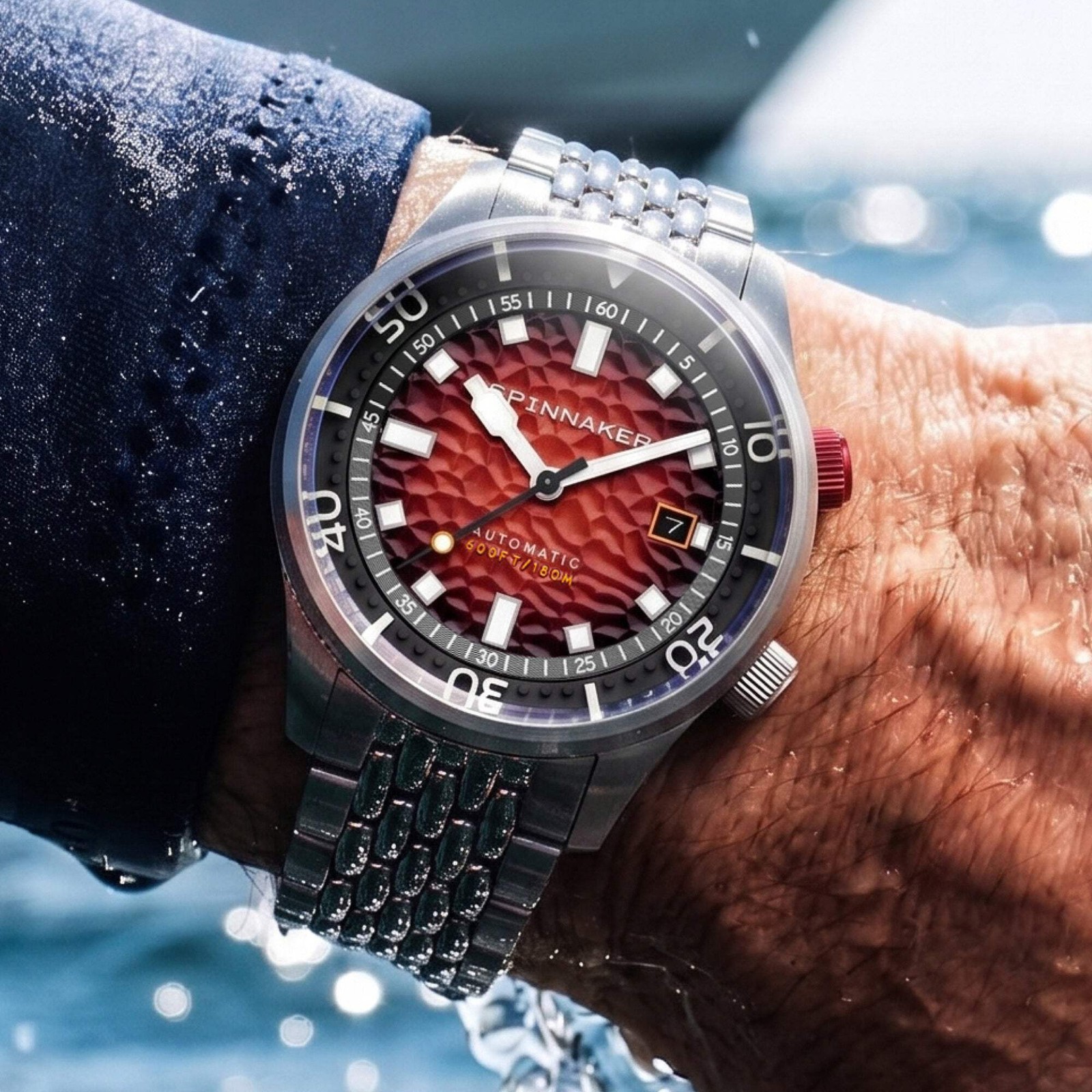Spinnaker Bradner Automatic Red / Stainless Steel Red Dial Wristwatch SP-5062-99