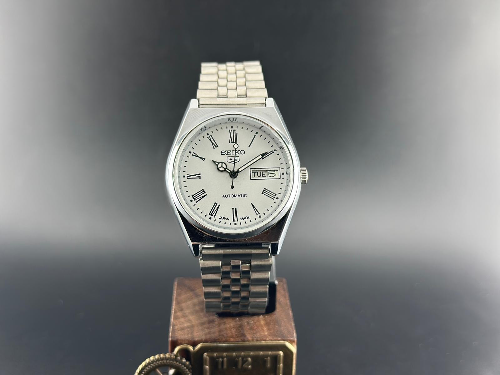 Vintage Seiko 5 Automatic 6309A Japan Made Men’s Wrist Watch, Day/Date