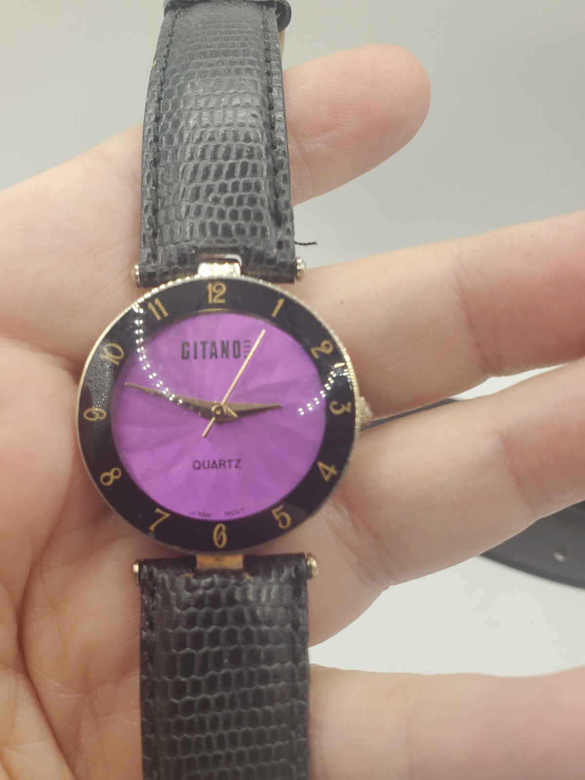 Gitano Watch Vintage Purple Face 1980s-90s Style JB1