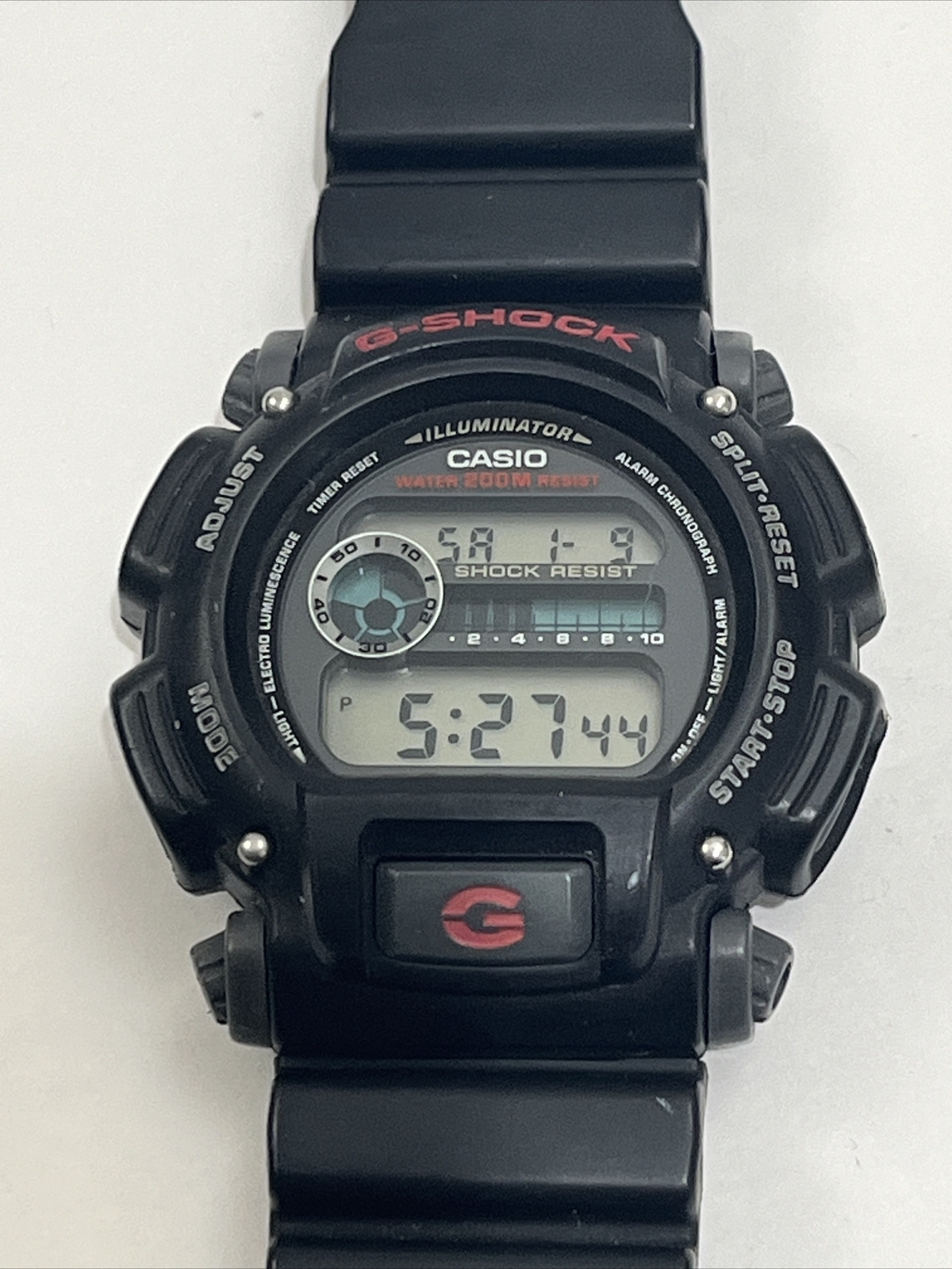 Casio G-Shock Digital Watch Men Black 200M 3232 DW-9052 Backlight W/ New Battery