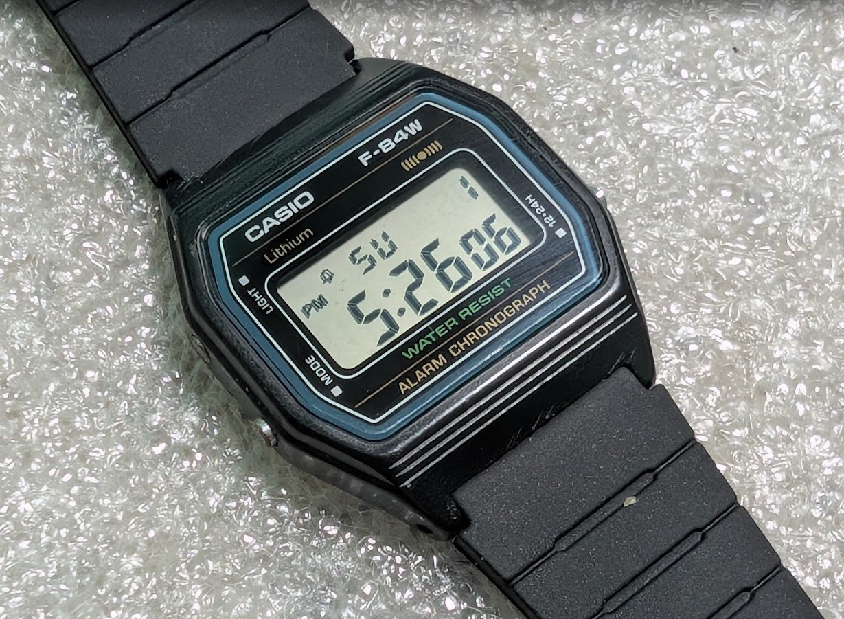Casio Classic F-84W, year of manufacture 1986 Men’s Standard Digital Wristwatch