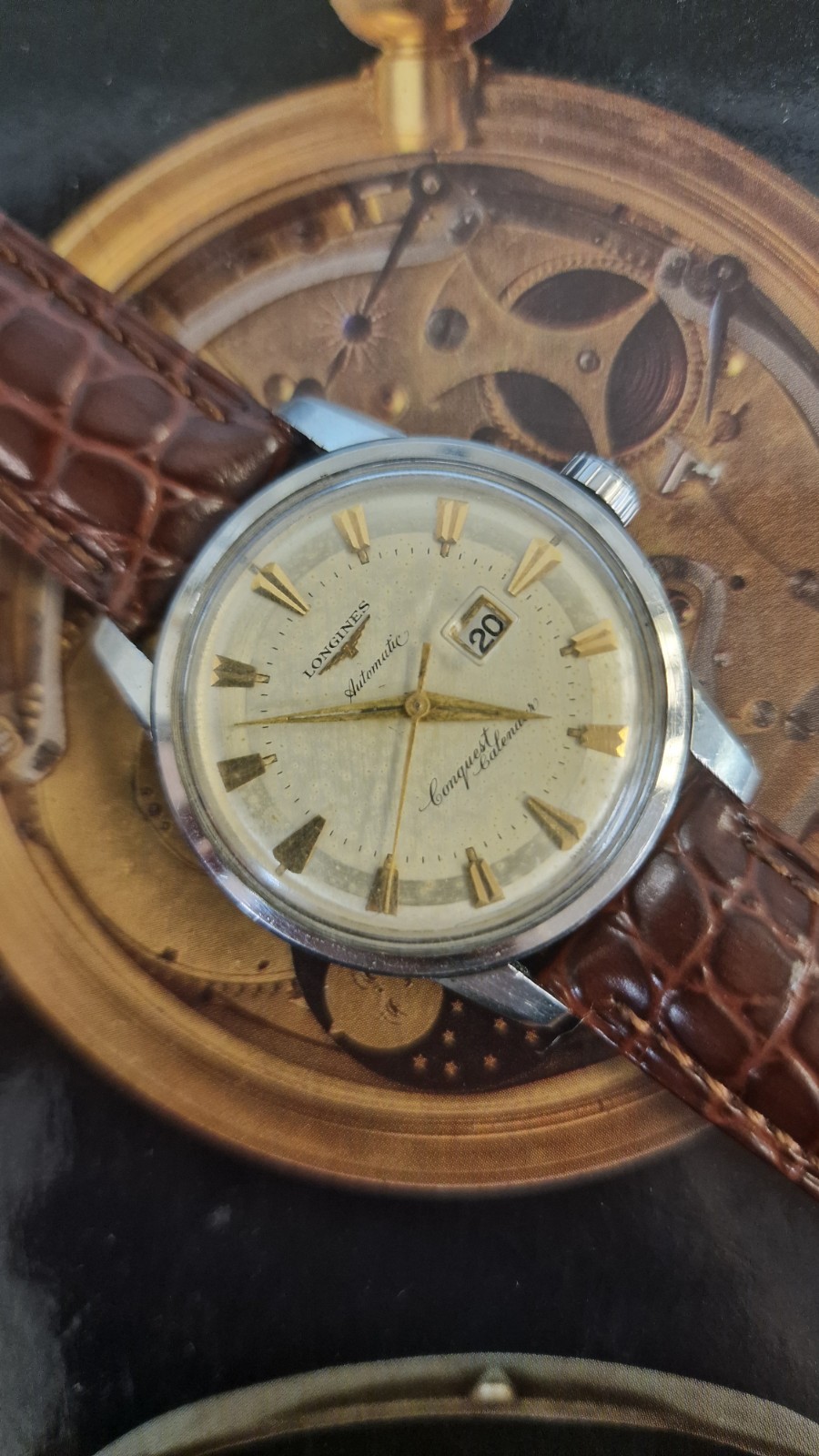 Longines Conquest Calendar 35mm Automatic 1950s Cal.19ASD + Box