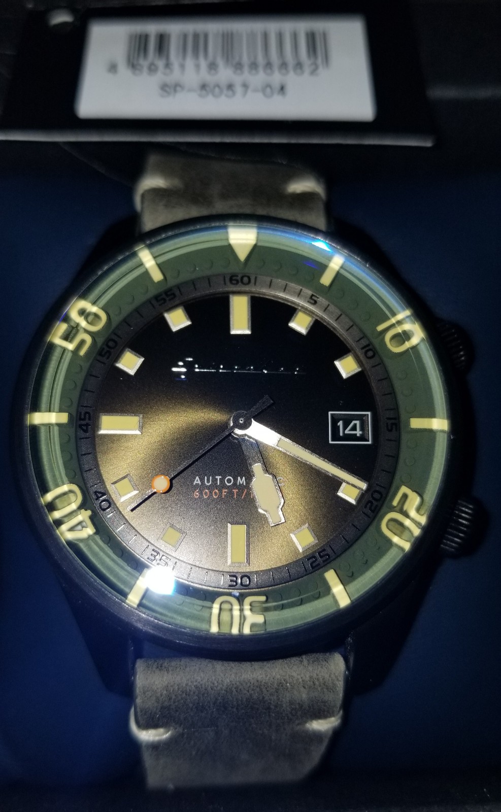 Spinnaker Bradner SP-5062-04 Automatic Men’s Watch 42mm Black Green Dial NWT Box