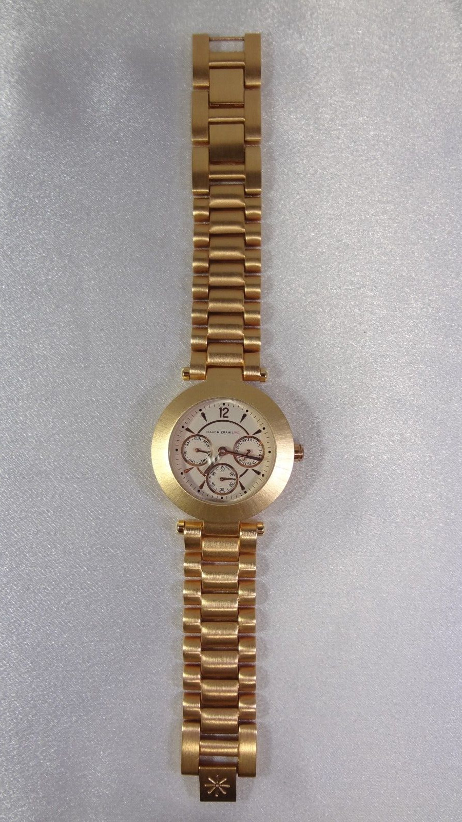 BEAUTIFUL ISAAC MIZRAHI LIVE! 3 Subdial Day Date Seconds Wrist Watch Runs Great!