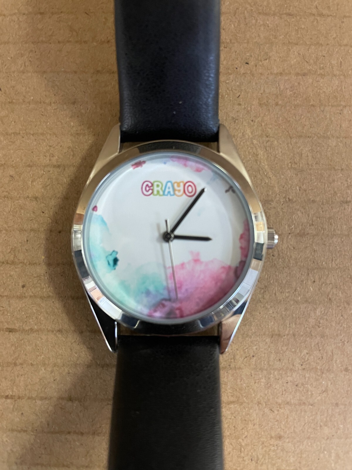 Crayo Watch w/ Band – Stainless Steel Back 3ATM – Parts – Not Running