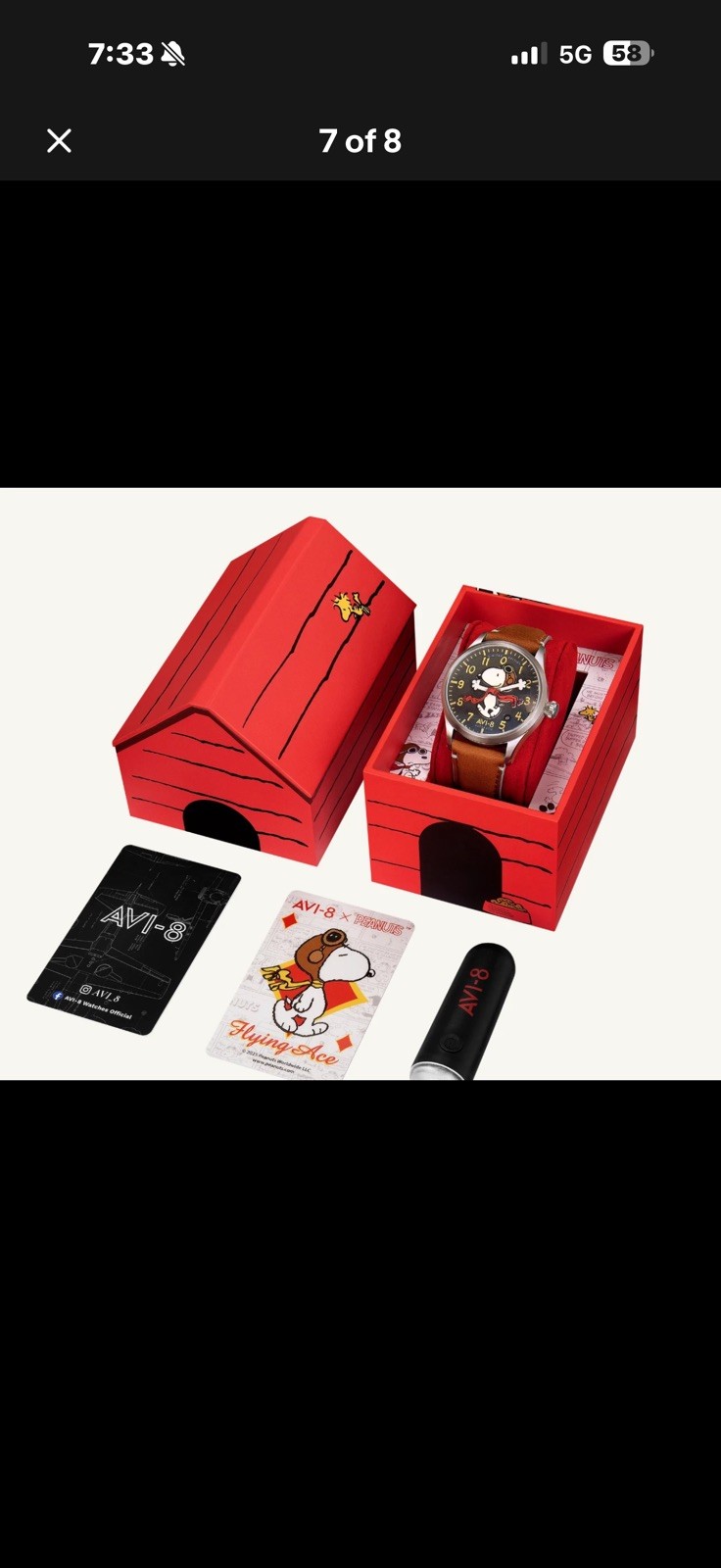 AVI-8 FLYBOY Engineer Automatic Peanuts Snoopy Flying Ace Limited Edition 41 mm