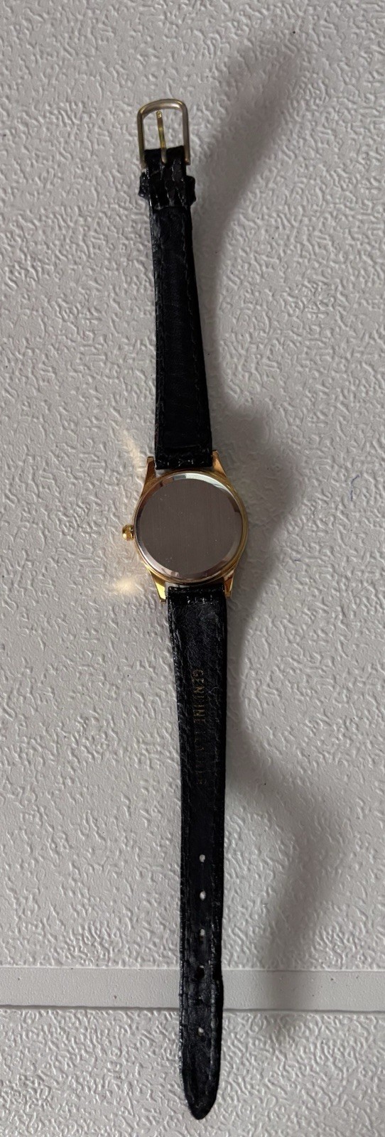 Vtg BLOCKBUSTER VIDEO Promo Watch Women 1990s Gold Tone Leather NEW BATTERY