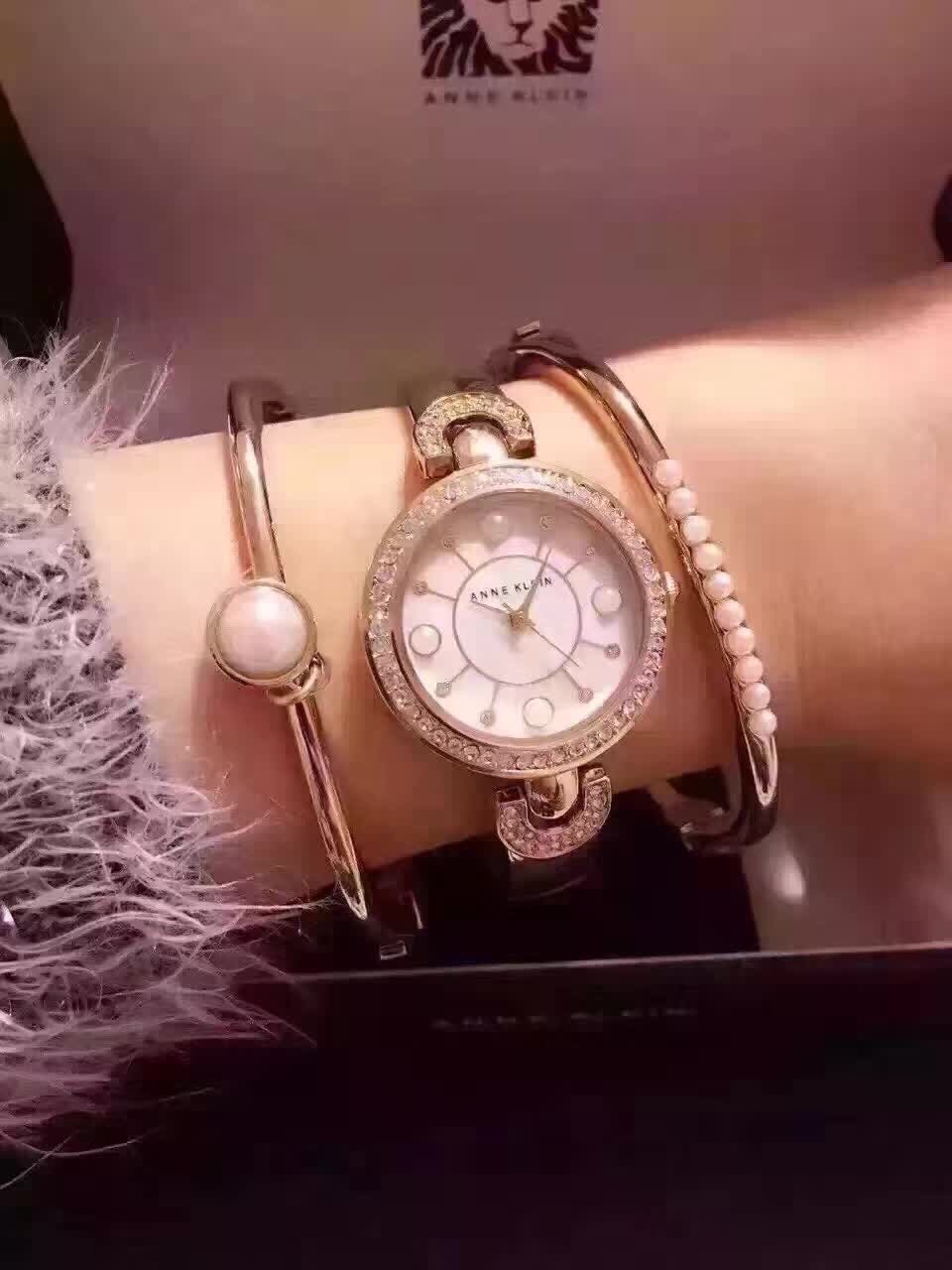 Anne Klein Women’s Quartz Metal And Alloy Dress Watch, Color:Rose Gold-Toned