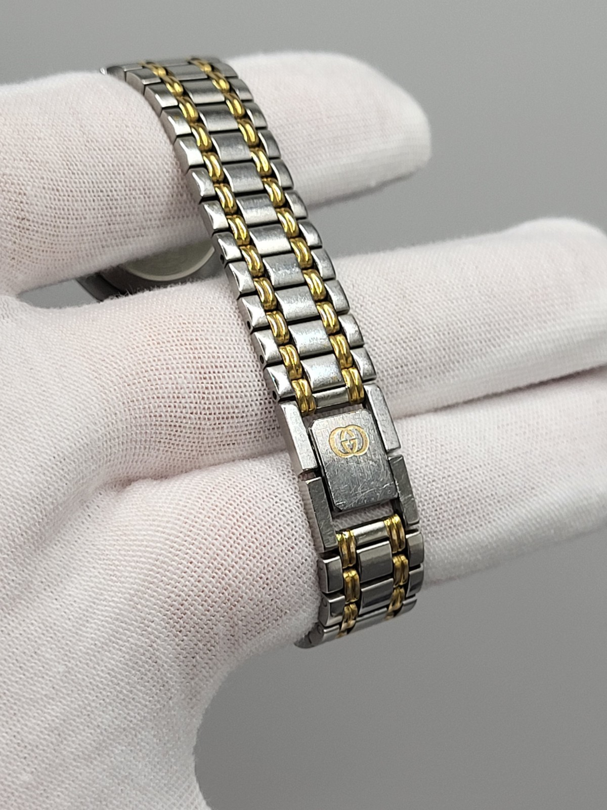 SWISS [N. MINT] Gucci 9000L 11P Diamond Black Dial Woman’s Quartz Watch Vintage