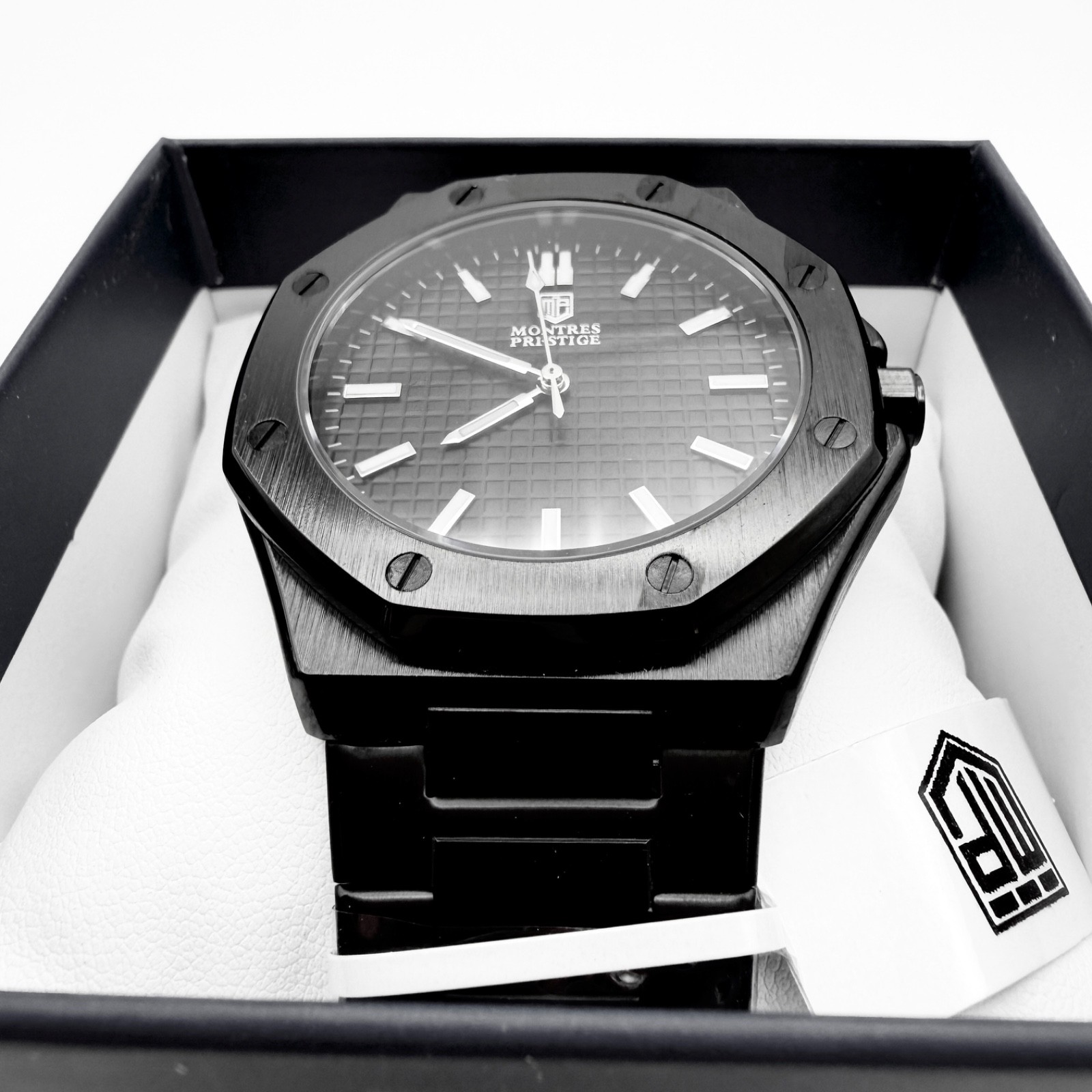 NEW MONTRES PRESTIGE x INVICTA Men’s Black Royal Oak Stainless Steel Watch 44MM