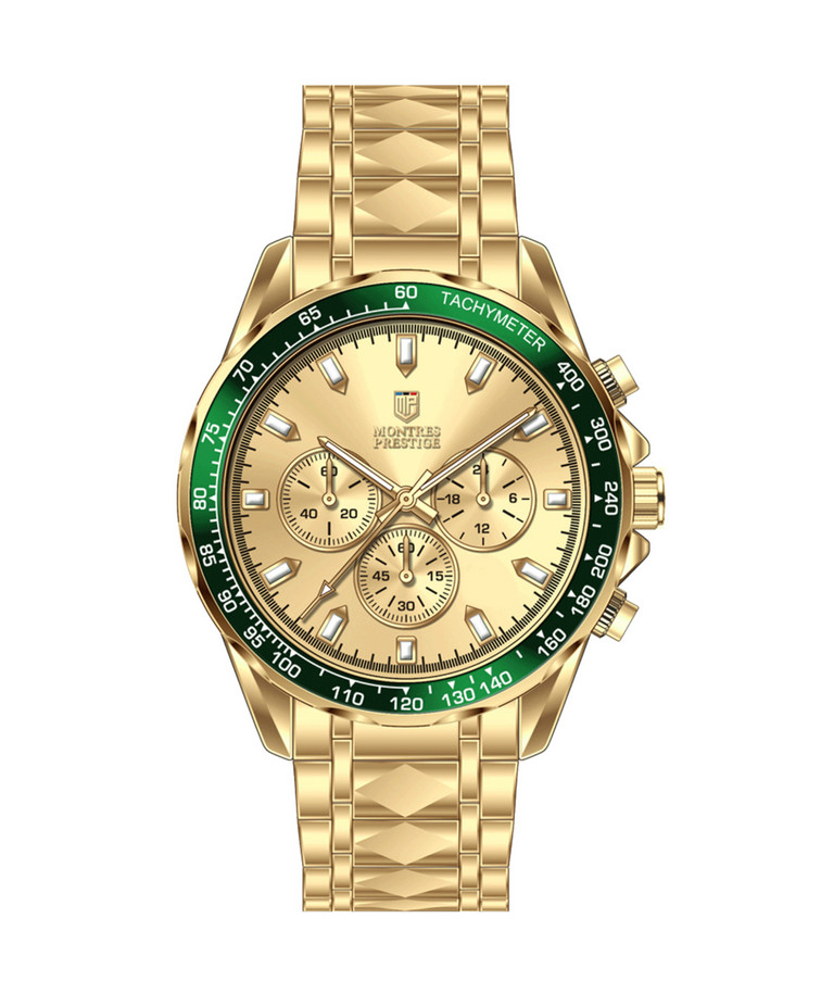 Montres Prestige by Invicta Time-of-Day Only Gold Watch Dial & Band MPW-0339