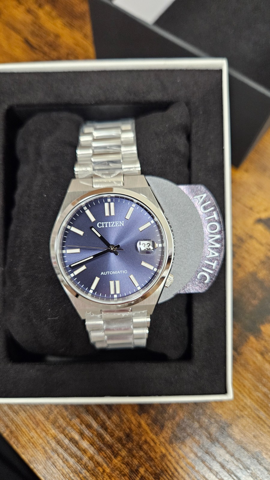 Citizen Tsuyosa 37mm Automatic NJ0200-50M Blue Dial Sapphire Steel Watch
