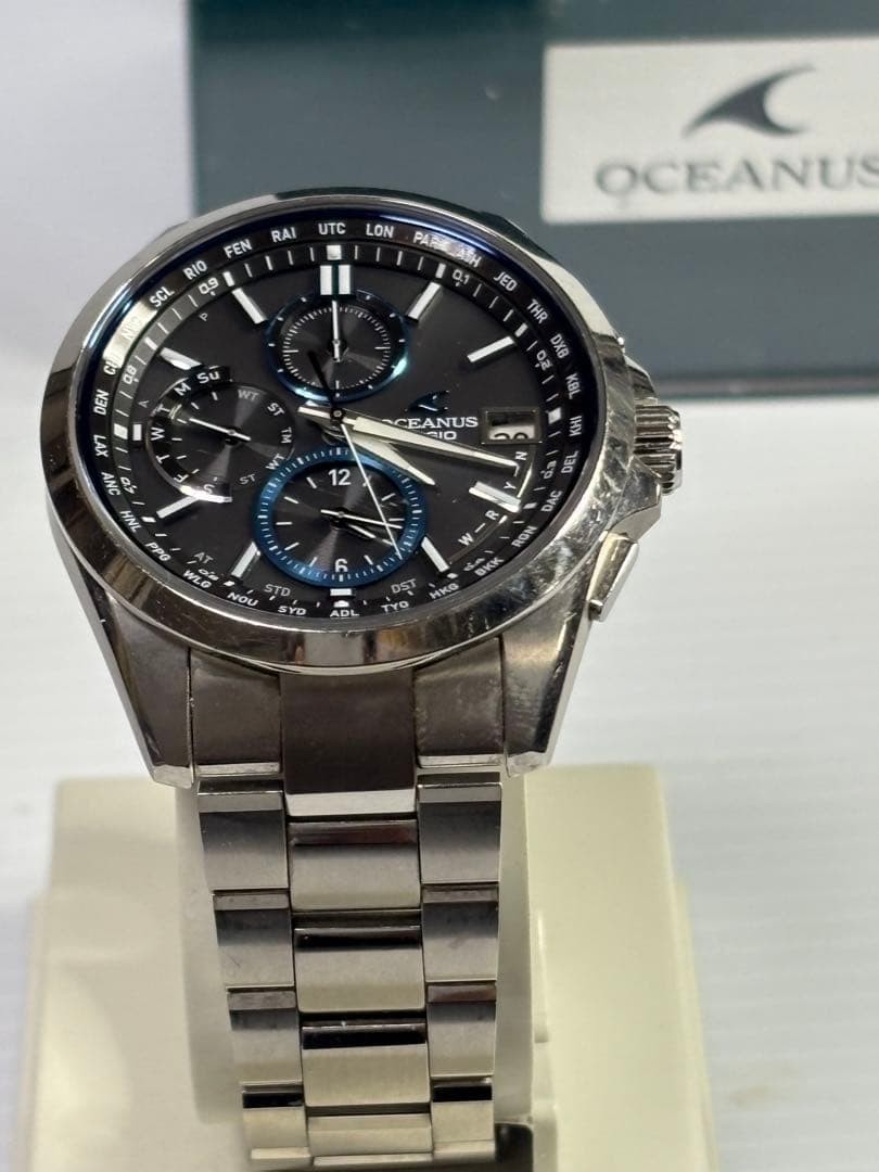 CASIO OCEANUS OCW-T2600-1AJF Solar Radio Titanium Black Dial Men’s Watch