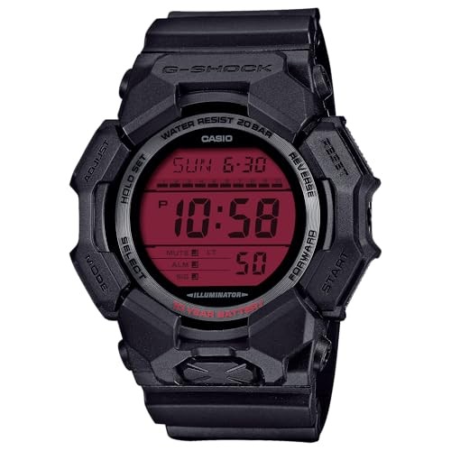 CASIO G-SHOCK GD-010BBR-1 Black Red Digital 200M Watch Round Case Japan Y868091